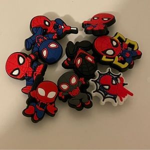 NWT SPIDERMAN Shoe Charms, Crocs Charms 9pcs